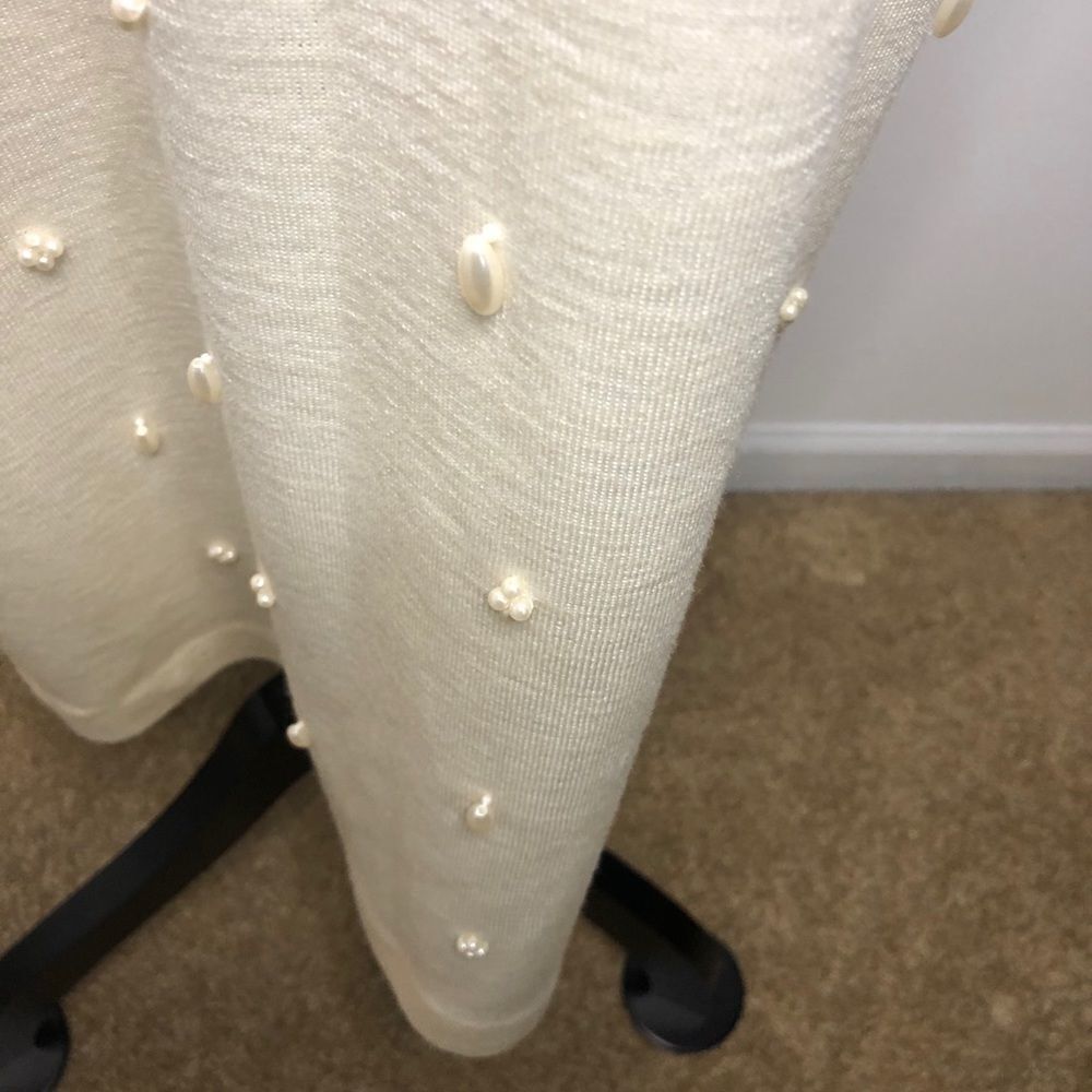 Carole Little Cream Pearl Sequin Small Dress - Picture 5 of 10
